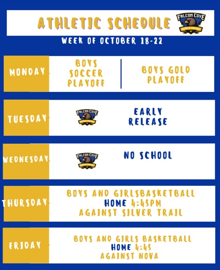 Sports Schedule October 18-22